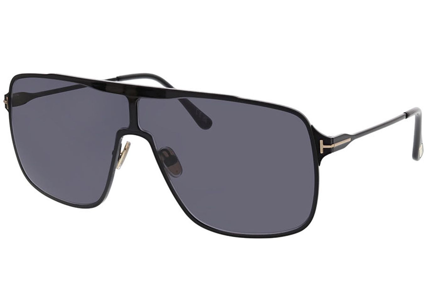 Tom Ford ZAPPA FT1173 01A 69-2 Sonnenbrille ohne Sehstärke, Herren, Vollrand, Pilot