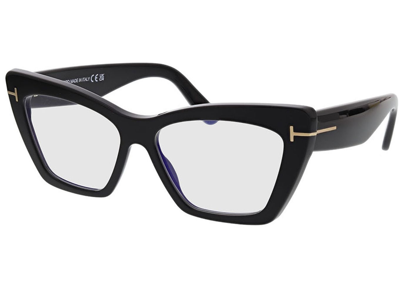 Tom Ford FT6026-B 001 56-15 Brillengestell inkl. Gläser, Damen, Vollrand, Cateye