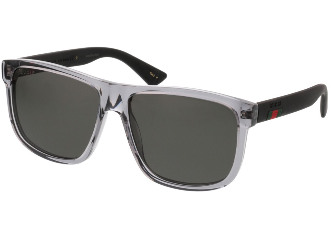 Gucci GG0010S-004 58-16 Sonnenbrille mit Sehstärke erhältlich, Herren, Vollrand, Eckig