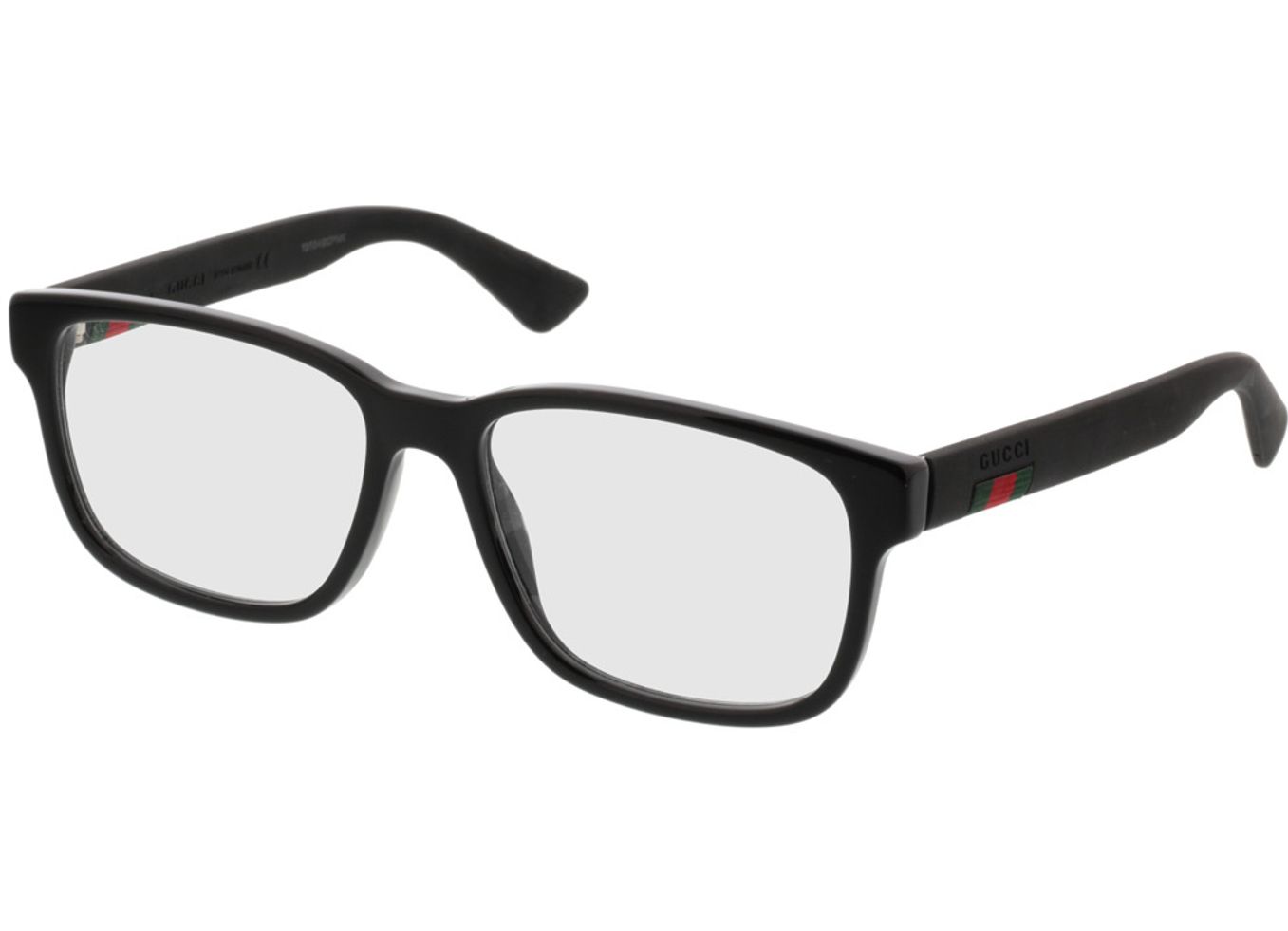 Gucci GG0011O-005 55-17 Brillengestell inkl. Gläser, Herren, Vollrand, Rechteckig