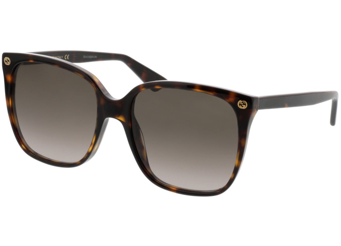 Gucci GG0022S-003 57-18 Sonnenbrille mit Sehstärke erhältlich, Damen, Vollrand, Eckig