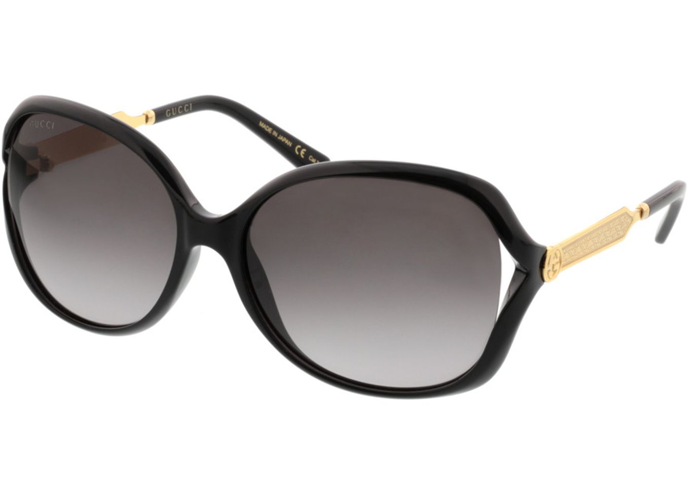 Gucci GG0076S-002 60-16 Sonnenbrille ohne Sehstärke, Damen, Vollrand, Rund