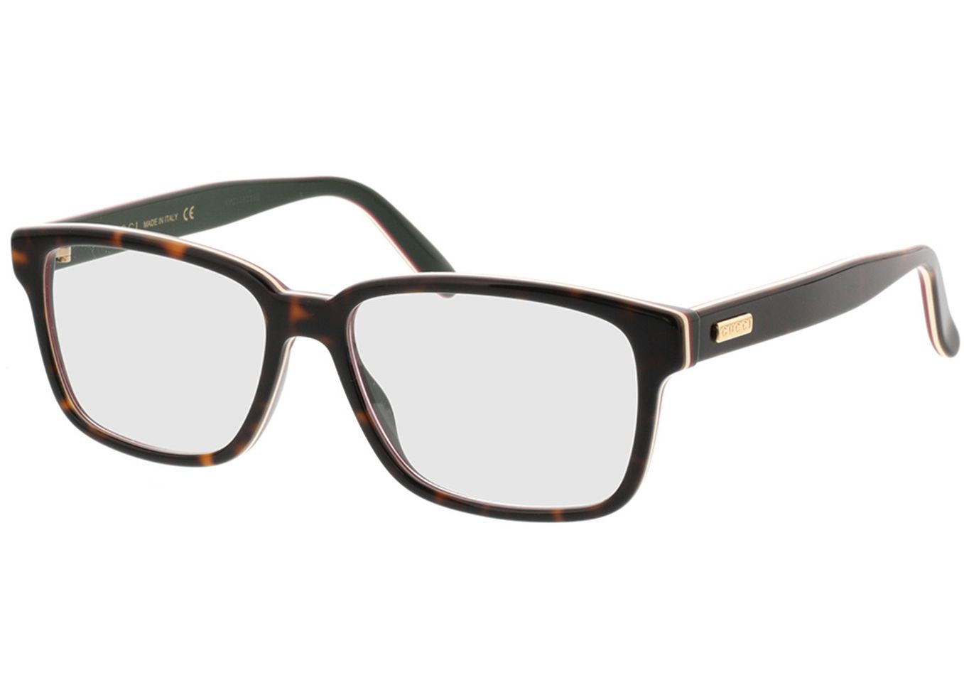 Gucci GG0272O-006 55-16 Brillengestell inkl. Gläser, Damen/Herren, Vollrand, Rechteckig