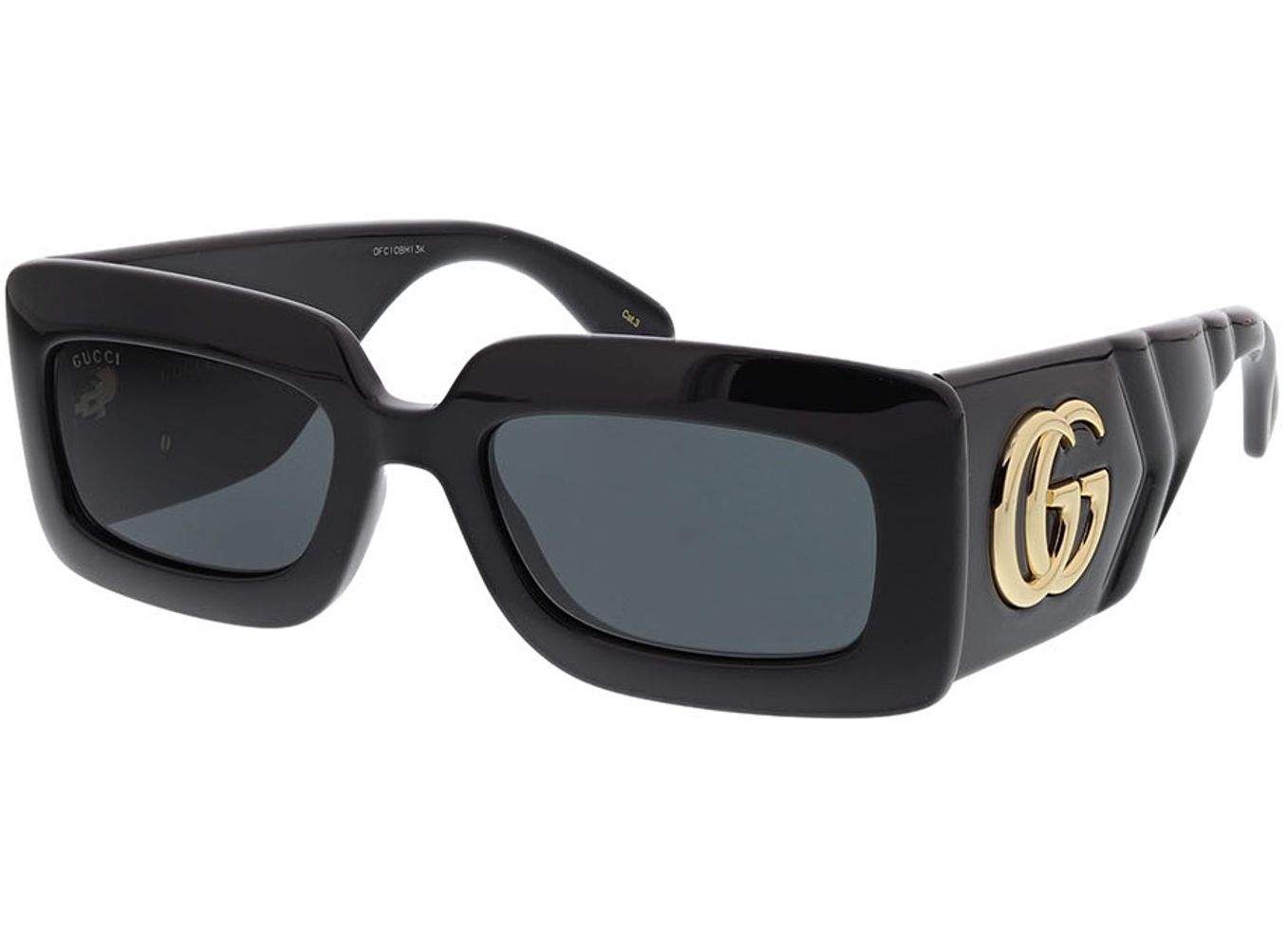 Gucci GG0811S-001 53-21 Sonnenbrille mit Sehstärke erhältlich, Damen, Vollrand, Rechteckig