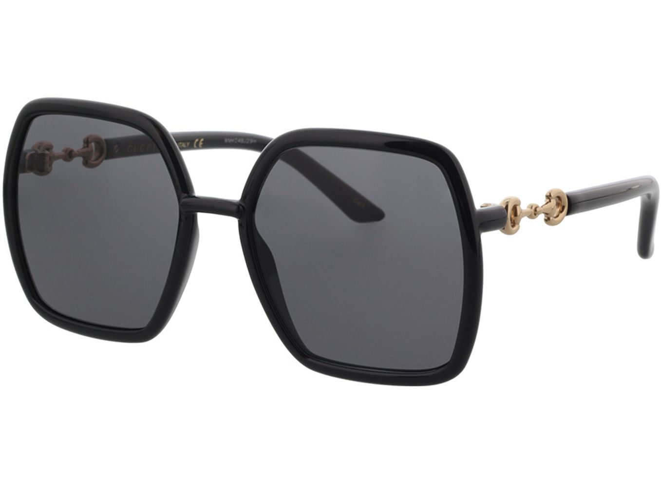 Gucci GG0890S-001 55-19 Sonnenbrille mit Sehstärke erhältlich, Damen, Vollrand, Eckig