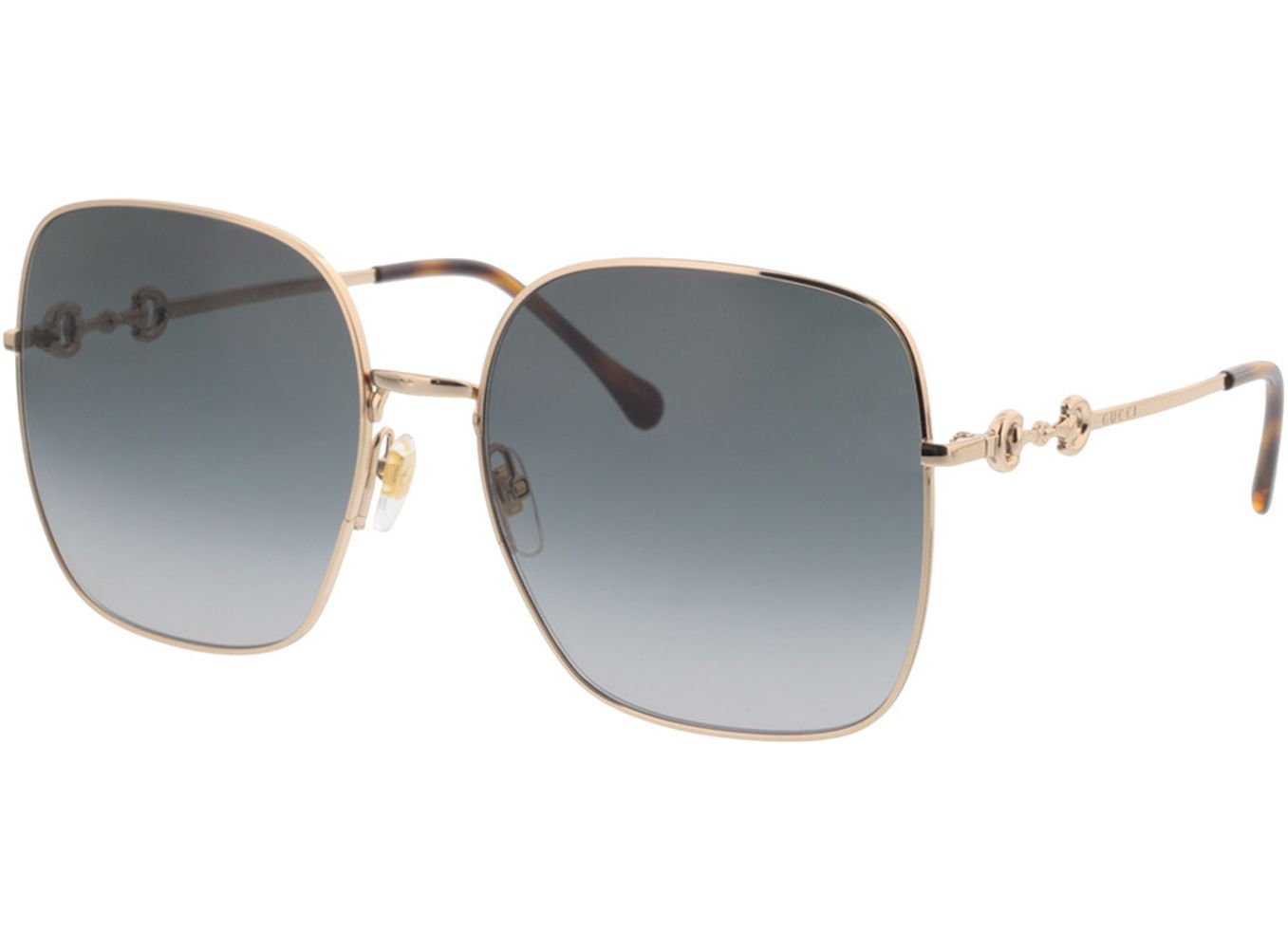 Gucci GG0879S-001 61-18 Sonnenbrille mit Sehstärke erhältlich, Damen, Vollrand, Eckig