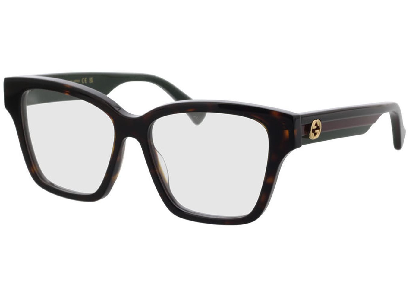 Gucci GG1302O-006 55-15 Brillengestell inkl. Gläser, Damen, Vollrand, Eckig