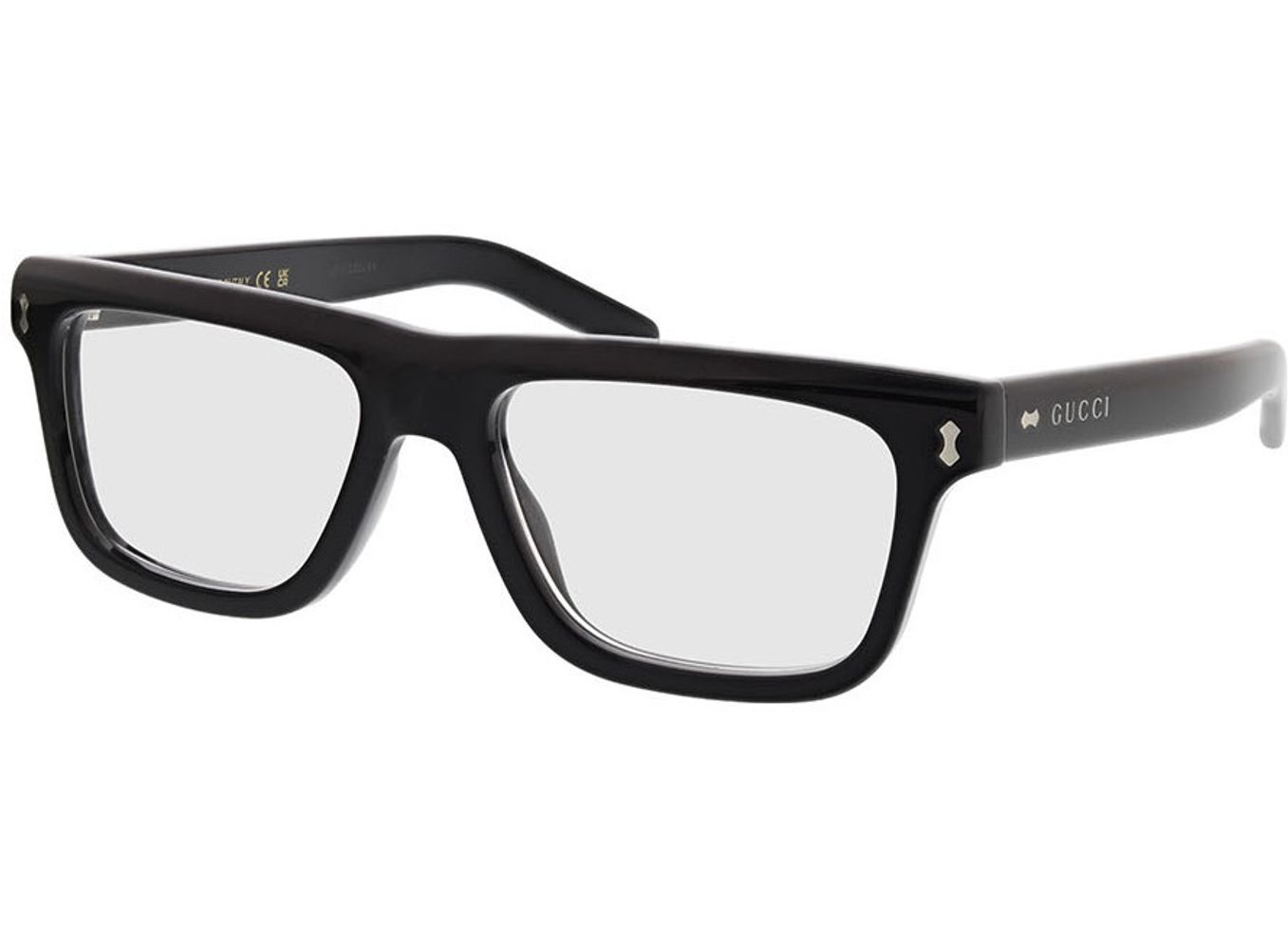 Gucci GG1525O-001 54-18 Brillengestell inkl. Gläser, Herren, Vollrand, Rechteckig