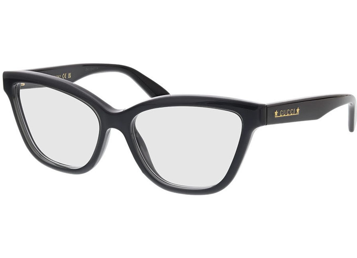 Gucci GG1589O-001 55-16 Brillengestell inkl. Gläser, Damen, Vollrand, Cateye