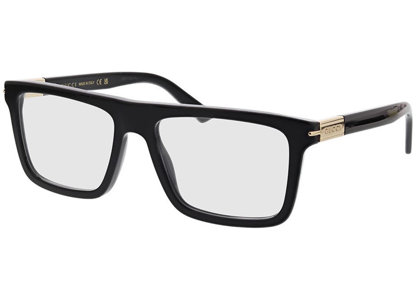 Gucci GG1504O-005 56-18 Brillengestell inkl. Gläser, Herren, Vollrand, Rechteckig