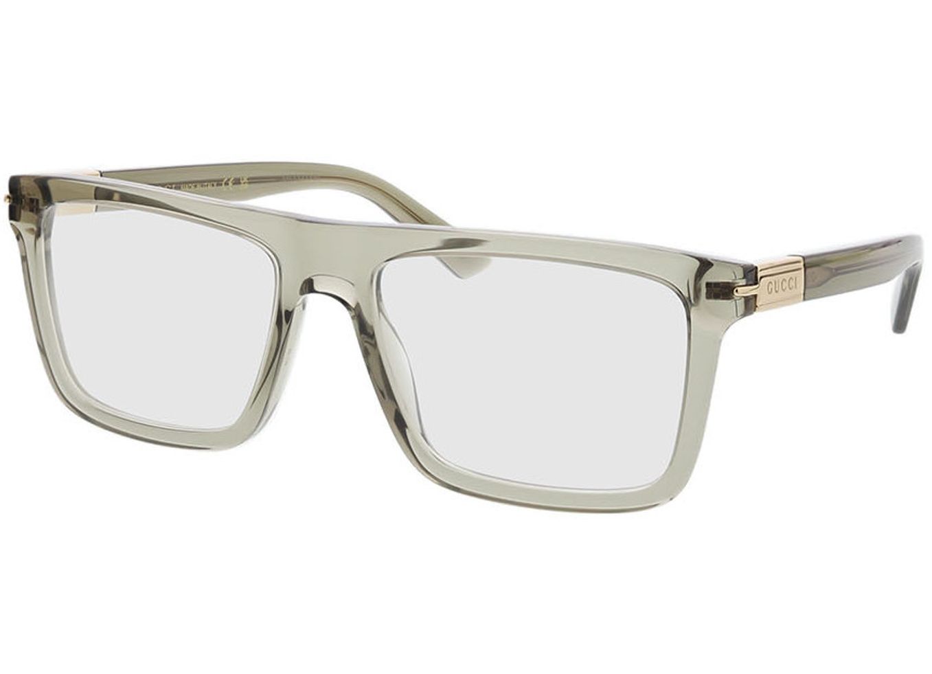 Gucci GG1504O-008 56-18 Brillengestell inkl. Gläser, Herren, Vollrand, Rechteckig