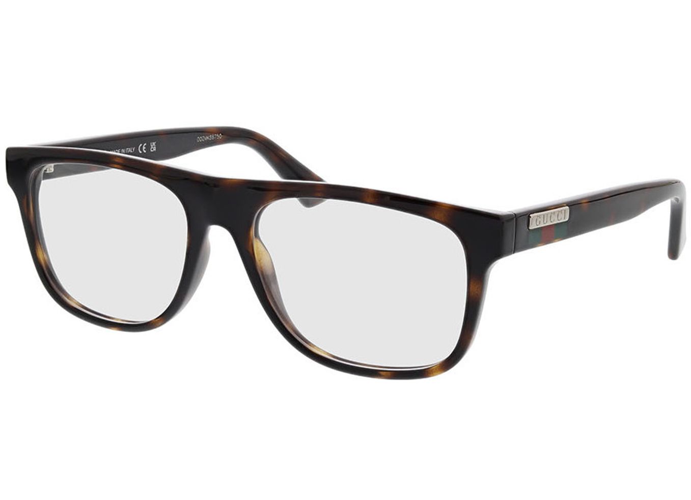 Gucci GG1117O-006 56-17 Brillengestell inkl. Gläser, Herren, Vollrand, Rechteckig