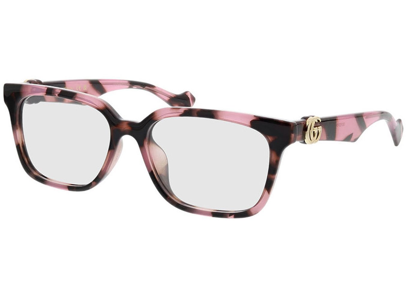 Gucci GG1537OK-004 55-16 Brillengestell inkl. Gläser, Damen, Vollrand, Rechteckig