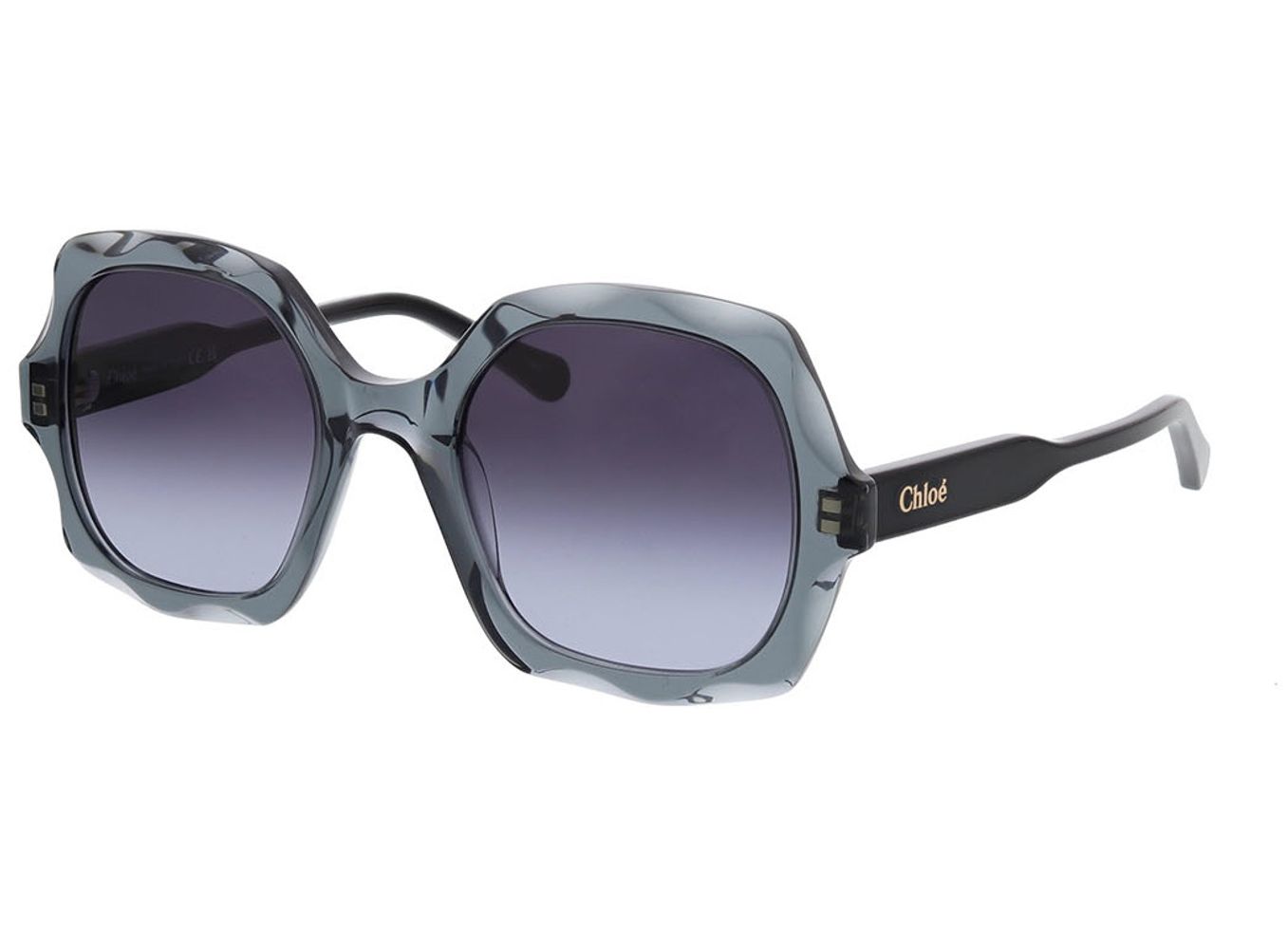 Chloé CH0226S-001 53-22 Sonnenbrille mit Sehstärke erhältlich, Damen, Vollrand, Rechteckig