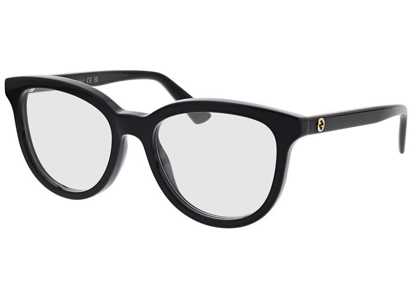 Gucci GG1687O-001 52-18 Brillengestell inkl. Gläser, Damen, Vollrand, Cateye