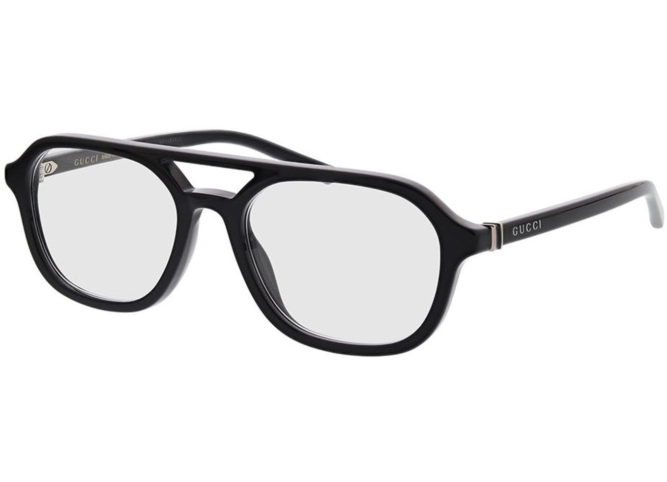 Gucci GG1673O-001 53-18 Brillengestell inkl. Gläser, Herren, Vollrand, Pilot