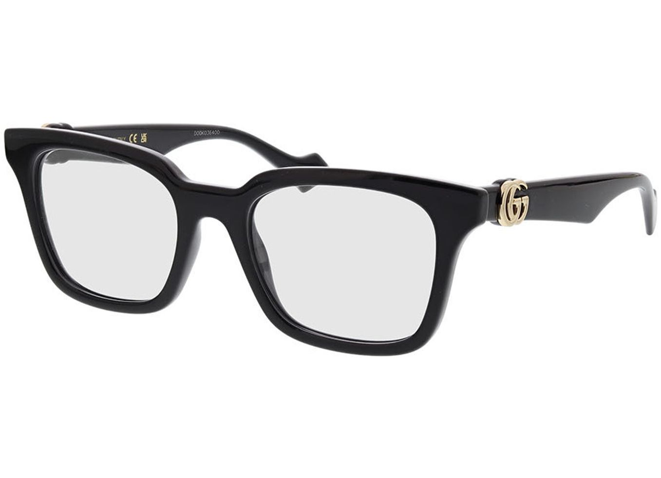 Gucci GG1728O-001 51-19 Brillengestell inkl. Gläser, Damen, Vollrand, Rechteckig