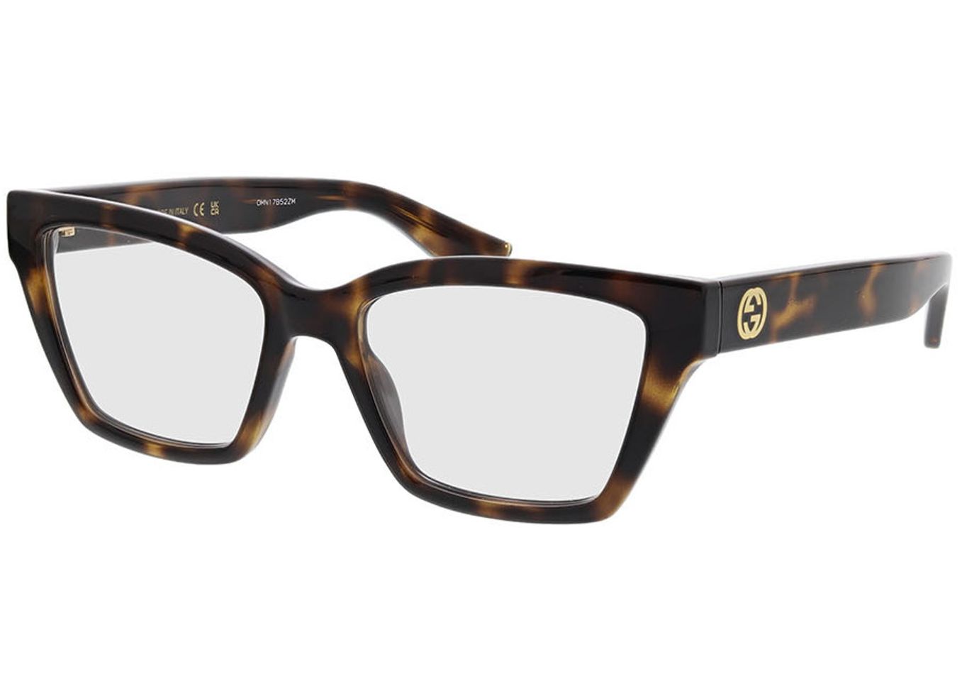 Gucci GG1715O-002 53-17 Brillengestell inkl. Gläser, Damen, Vollrand, Cateye